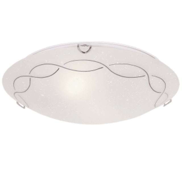 Frosted Patterned Speckled Glass Ceiling Light