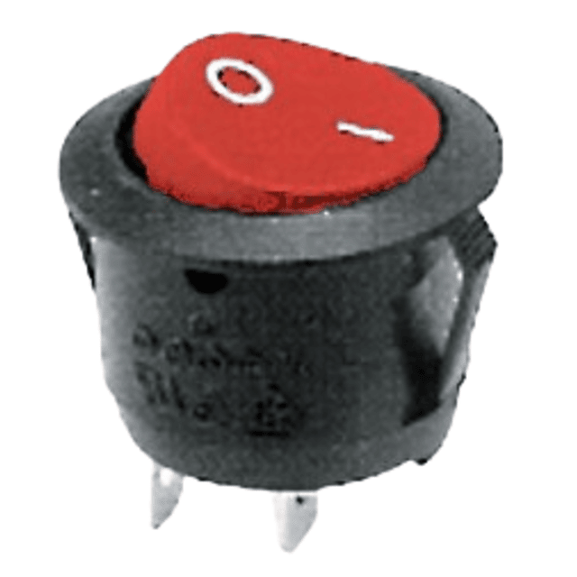 Round Rocker Switch Red - Electro Dynamics