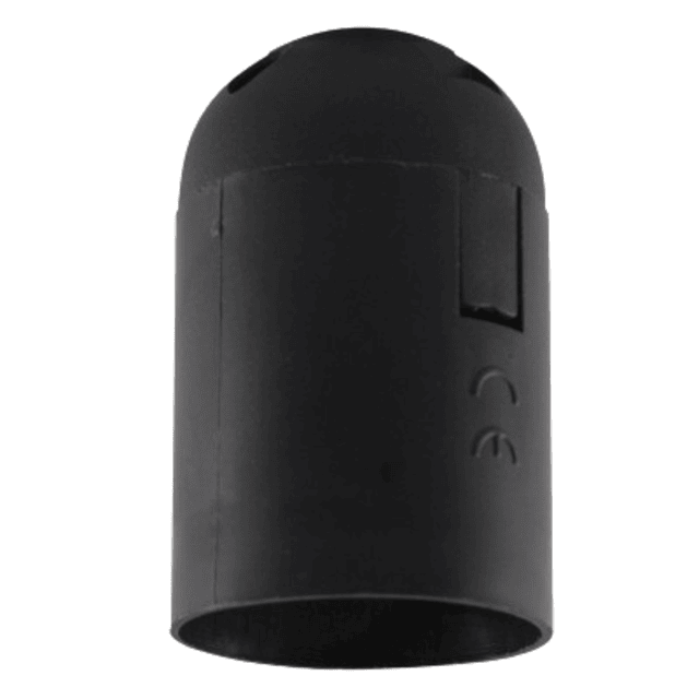 E27 Black PVC Lamp Holder