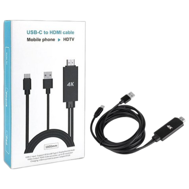 Type-C to HDMI and USB Cable