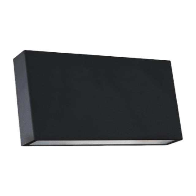 8W LED Black Outdoor Wall Light