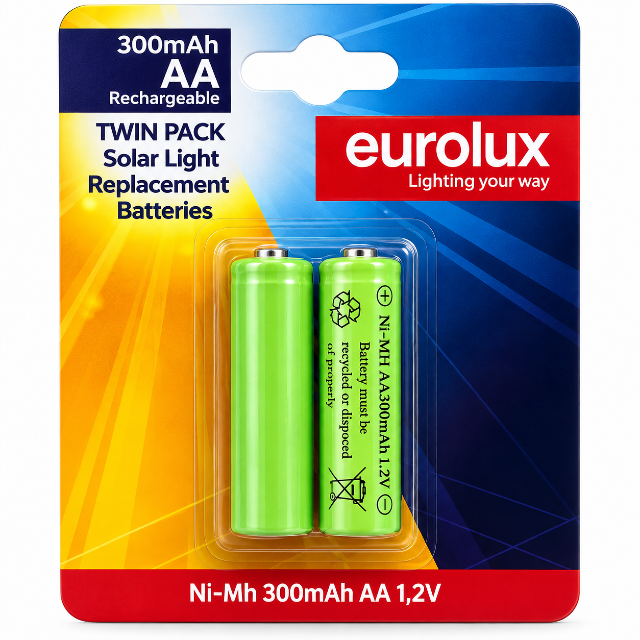 Rechargeable AA Battery – 2pce (300mAh)