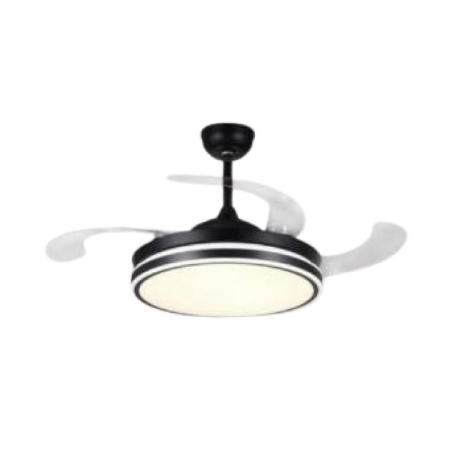 Black Invisible ceiling fan light