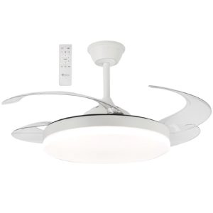 42" Retractable Blade Ceiling Fan with LED