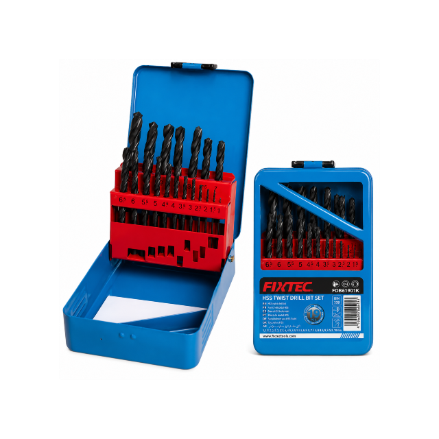 19-Piece HSS Drill Bit Set