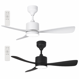 Brightstar LED Ceiling Fan with Remote Control – Black or White