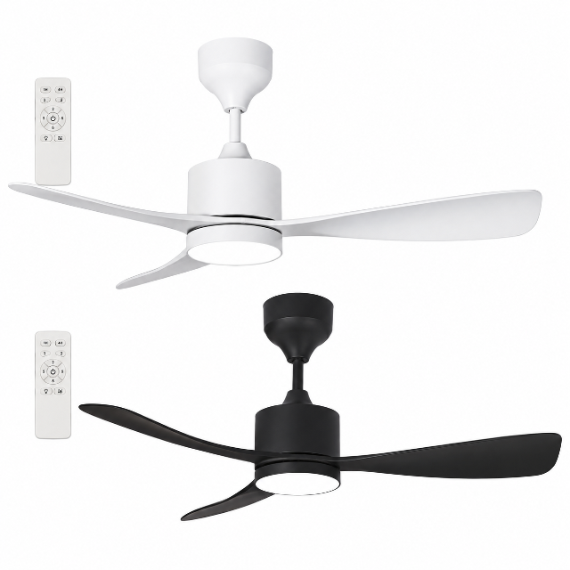 Brightstar LED Ceiling Fan with Remote Control – Black or White