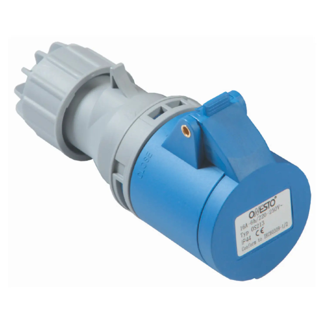 16A 3 Pin Connector 230V BLUE
