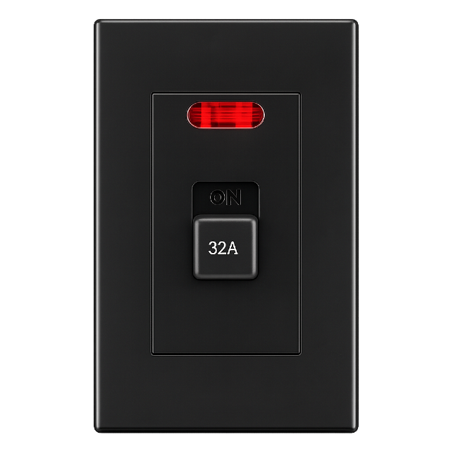 32A Double Pole Isolator – 4×2 Black