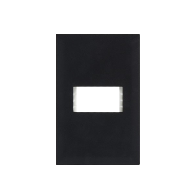 Single Module Cover Plate – 4×2 Black