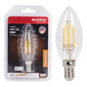 Dimmable Warm White E14 4W Candle LED Bulb