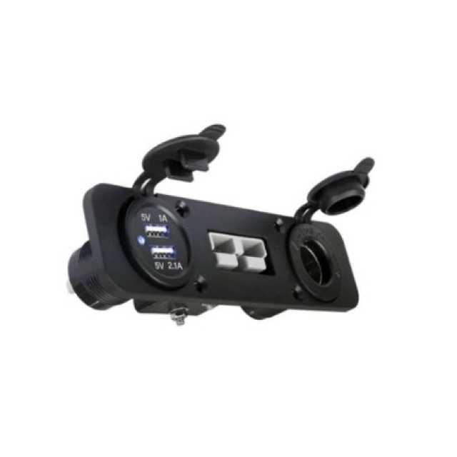 Dual USB Circular Power Device (5–24V, 50A)
