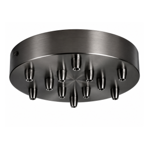 Extra Large 7-Hole Ceiling Plate – Black