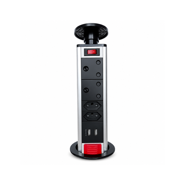 Pop-Up Socket – 2 USB, 2 x 2-Pin & 2 x RSA Sockets