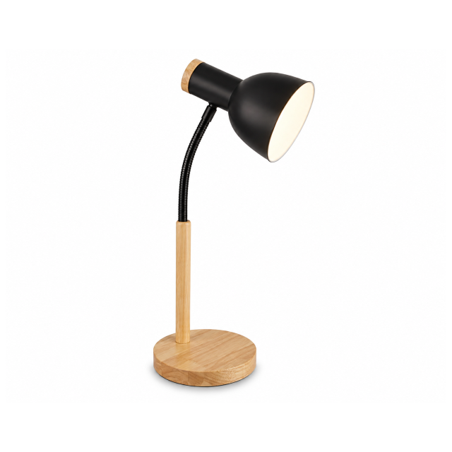 Metal & Wood Table Lamp with Flexi Arm – IP20