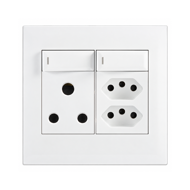 EPL235 16A Socket with Switch & 2 Slim RSA Sockets