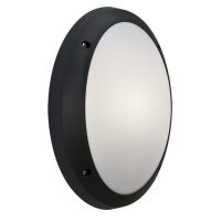 Oval Bulkhead Black 1 x E27
