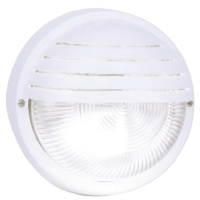 PVC White Round Eyelid Bulkhead 1 x E27