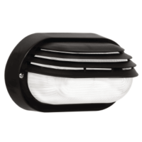 PVC Black Oval Eyelid Bulkhead 1 x E27