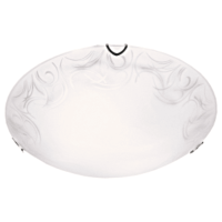 Patterned Glass and Polished Chrome Ceiling Lights