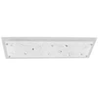4xE27 White With Clear Acrylic Crystals Ceiling Light