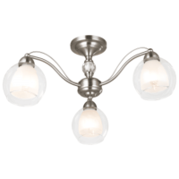 Satin Chrome with Clear Outer Glass and Frosted Inner Glass
