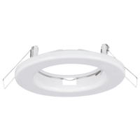 White Round PVC No Lamp Holder