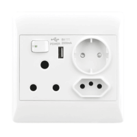 16 AMP Plug + New RSA Socket + USB + Schuko  – 4 X 4