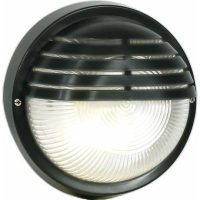 PVC Black Round Eyelid Bulkhead 1 x E27