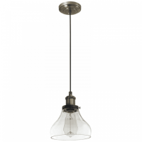 Antique Brass Pendant with Clear Glass