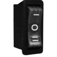 Rocker Switch Black On-Off-On