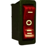 Rocker Switch SPDT Red 230V