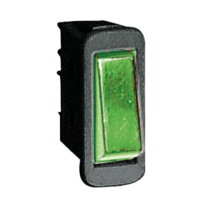 16A Rocker Switch Green 230V Lamp
