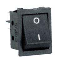 Rocker Switch DPST Black
