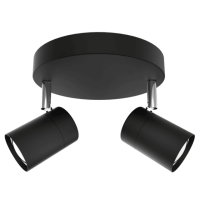 Matt Black and Polished Chrome Spotlight