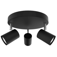 Matt Black and Polished Chrome Spotlight