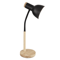 Metal and Wood Table Lamp With Flexi Arm