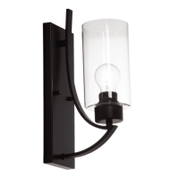 Metal & Clear Glass Wall Bracket