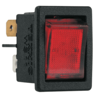 6A Rocker Switch On-Off Red No Lamp SPST