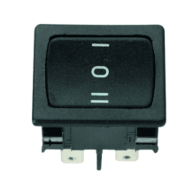 6A Rocker Switch On-Off-On Black No Lamp DPST