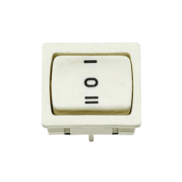 6A Rocker Switch On-Off-On White No Lamp DPST