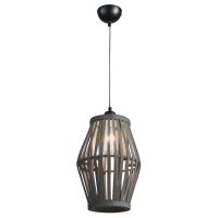 E27 Metal And Rattan Pendant