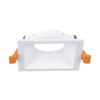 White Square PVC Without Lamp Holder