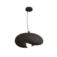 Black Metal and Foam Pendants