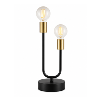 Black & Brass Metal Table Lamp