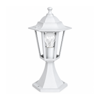 White Polypropylene 6 Panel Pillar Light