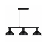 Sand Black & Copper Metal Pendant with White Inner Shade